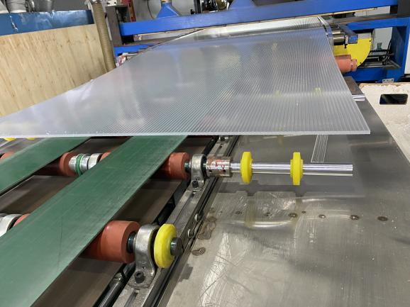 clear small striped ribbed acrylic sheet